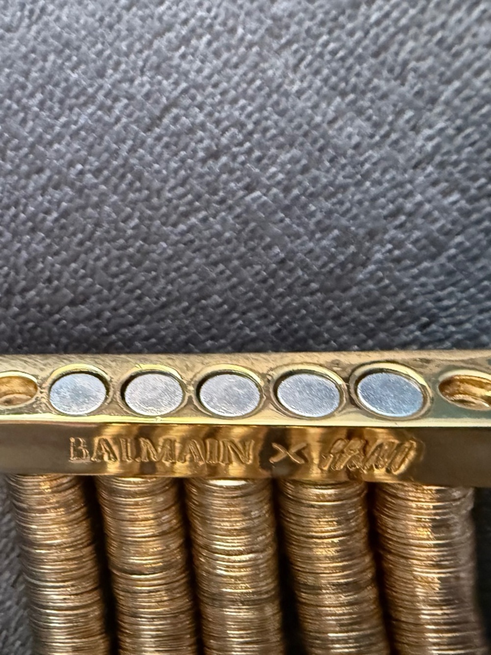 Like New Balmain X HM Gold Cuff Bracelet - Picture 4 of 5